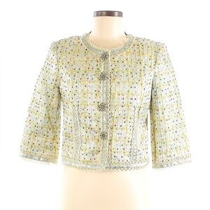 CYNTHIA CYNTHIA STEFFE size 4 green Chanel style short blazer / jacket